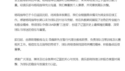 世界杯比赛直播客户端下载-杨鸣辞职登热搜！大V不满其成辽篮替罪羊 球迷狂刷杨导脱离苦海